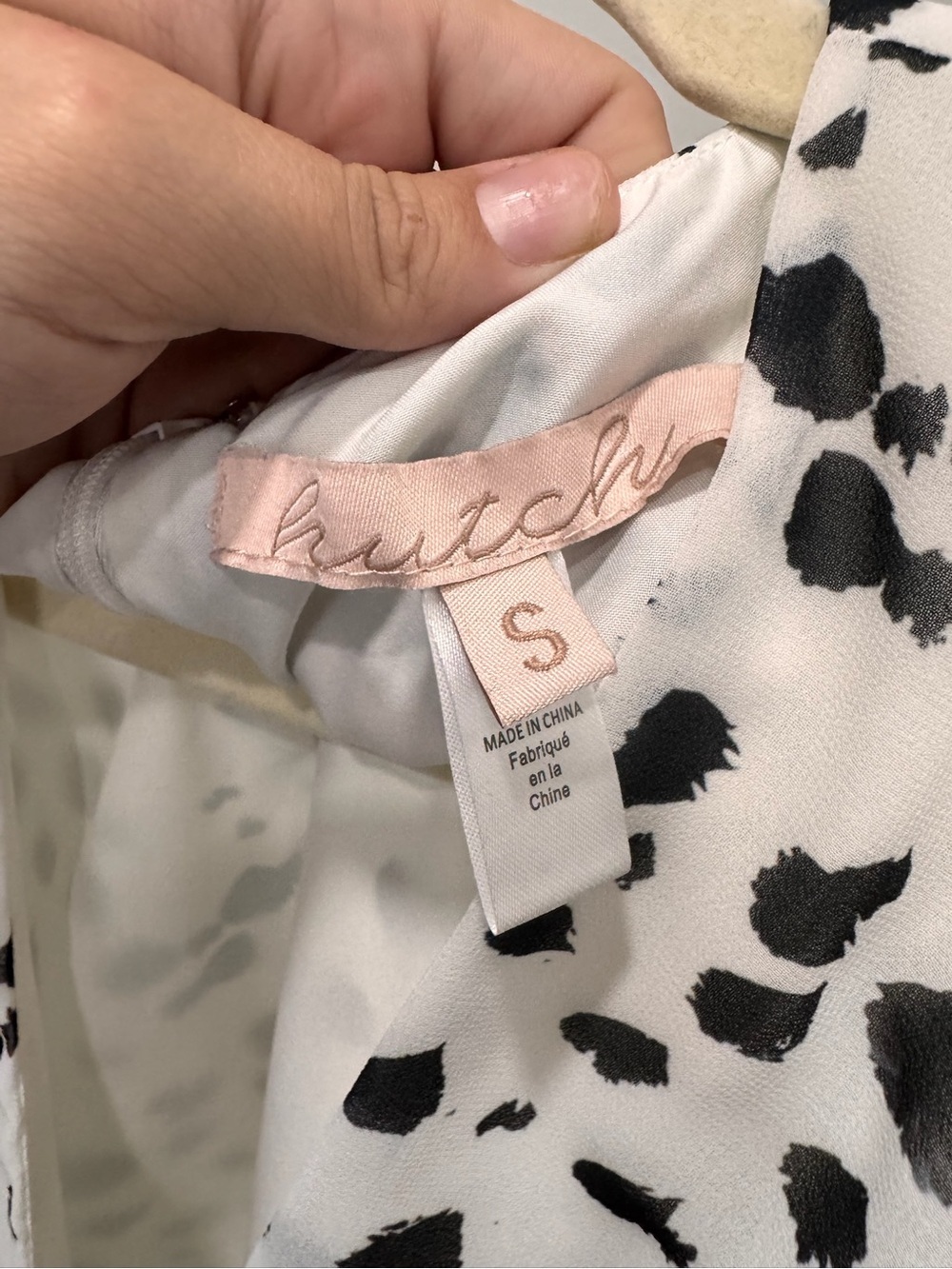 Hutch Anthropologie Black & White Spotted Ruffle Sleeve Dress Size Small - Picture 4 of 7